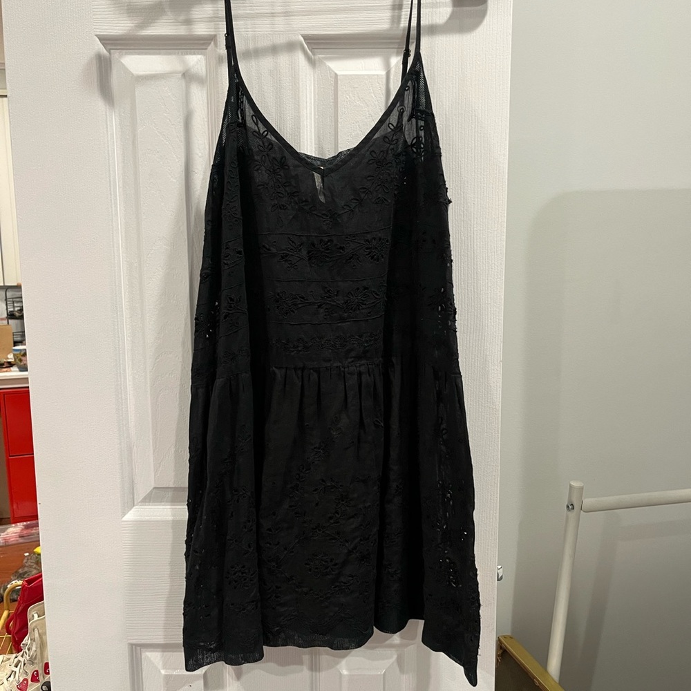 embroidered floral lace free people dress